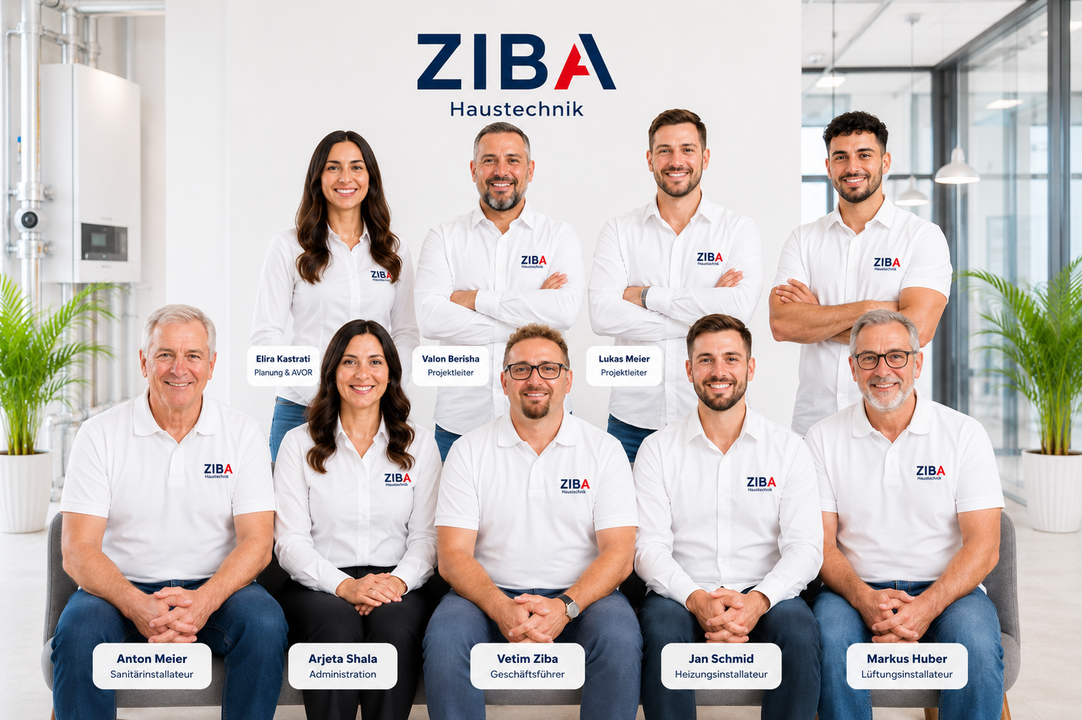 The Ziba Gebäudetechnik team